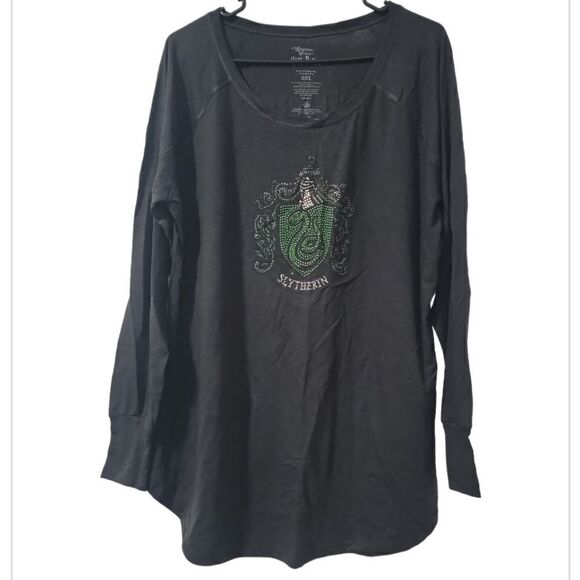 Slytherin™ Rhinestone Crest Long-Sleeve T-Shirt - Picture 3 of 5